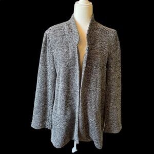 Soft Surroundings Gray Open-Front Blazer